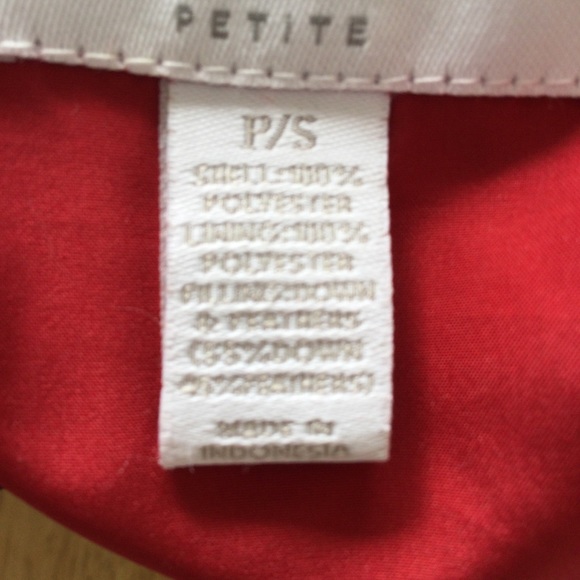 Charter Club Red Toggle Down Vest, Small - Picture 8 of 9